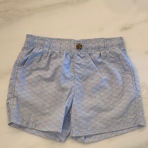 Light Blue Baseball Patterned Shorts